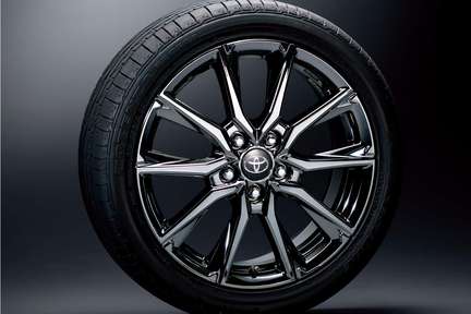 215/45R18タイヤ(ブリヂストンPOTENZARE050A)&7J専用アルミホイール(エンケイ製リム段差+ダークスパッタリング仕様)+専用センターオーナメント