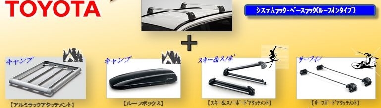 トヨタ純正 ペースラックとアルミラック